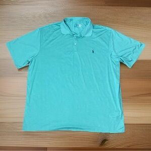 Polo Ralph Lauren Men’s Performance Polo Size: 4XLT Color: Aqua Blue